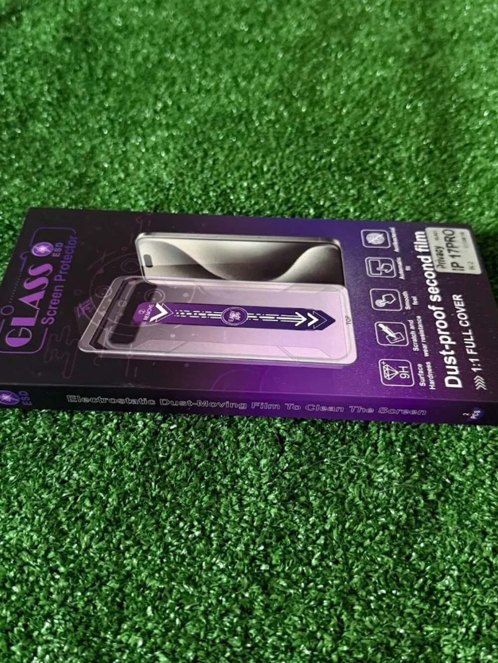 Chrysha iPhone 17 Pro Privacy Screen Protector 9H Tempered Glass 2-Pack NEW